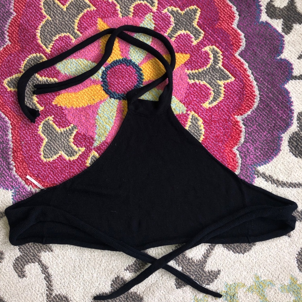 Free People knit tie halter ONLY WORN ONCE XS/S